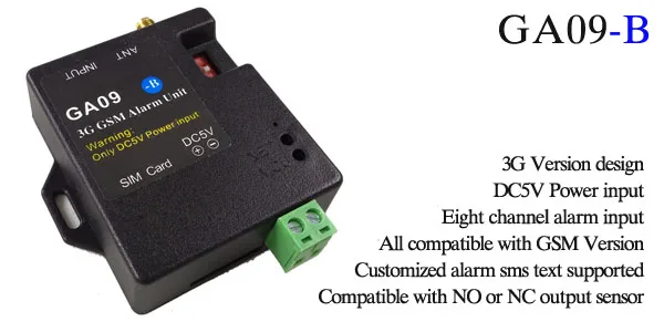 GA09-B Мини GSM сигнализация и сигнализация с 3g и GSM приложение контроль сигнализации 8 каналов