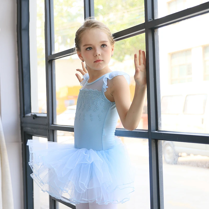 Балетное платье для девочек длинные рукава балетные костюмы 4 многослойная балетная юбка-пачка, детское платье балетное платье-пачка для детей