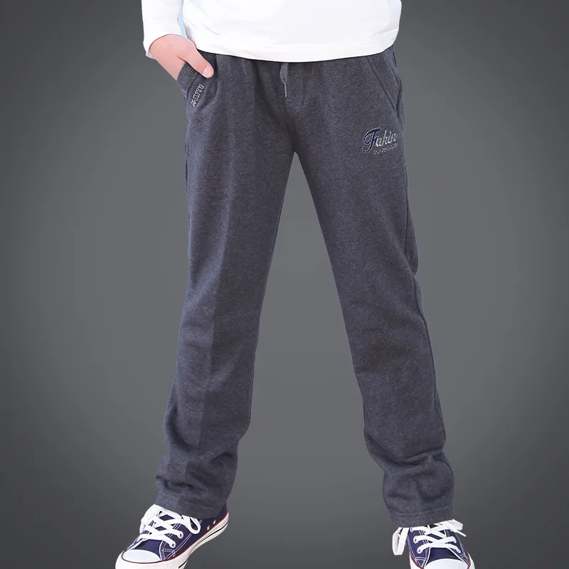 Spring Autumn Boy Sports Pants Children Casual Straight Boys Trousers 6 8 10 12 14 Cotton Kids Clothes |