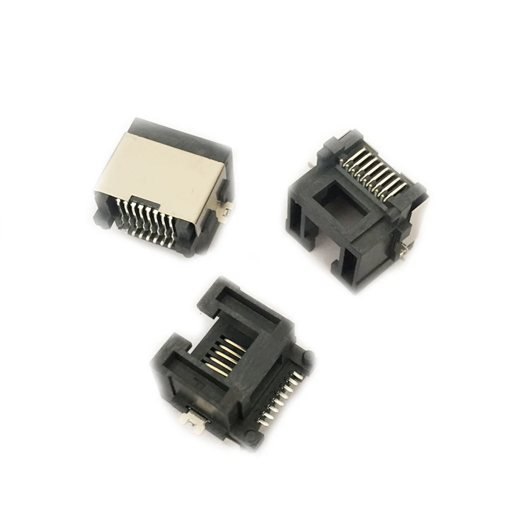 RJ45 один сетевой порт 100 шт. MI45 SMT Раковина H = 5 мм пластиковое отверстие высота 11 6 SMD