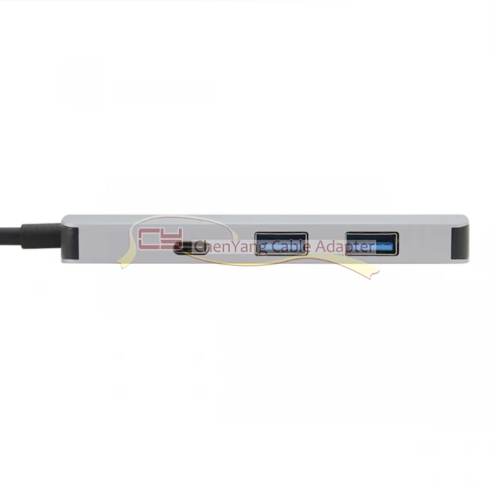 Zihan тип-c USB-C к HDMI и 2 портам концентратор и женское зарядное устройство многопортовый адаптер док-станции