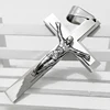 Pendentif en croix du grand jésus pour hommes, bijoux, médaillon flottant en acier inoxydable 2022, Crucifix chrétien, pingente, 316 ► Photo 3/3