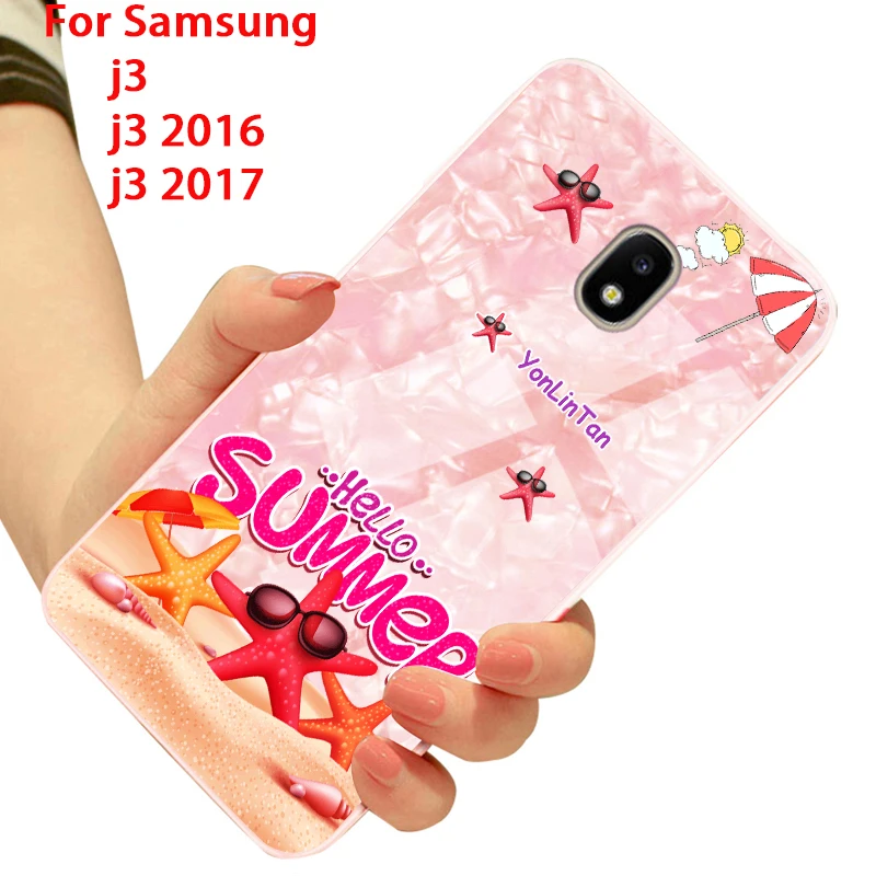 YonLinTan Bling Soft Silicone hard pc Coque cover case For Samsung Galaxy j3 2015 j 3 2016 j310 j330 2017 phone back on Silicon |