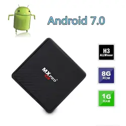 Оригинальные мини ТВ BOX Allwinner H3 Quad-core смарт 4 K Ultra HD 1G 8 GB ОС Android 7,0 8-ядерный WI-FI IP ТВ Media Player телеприставки