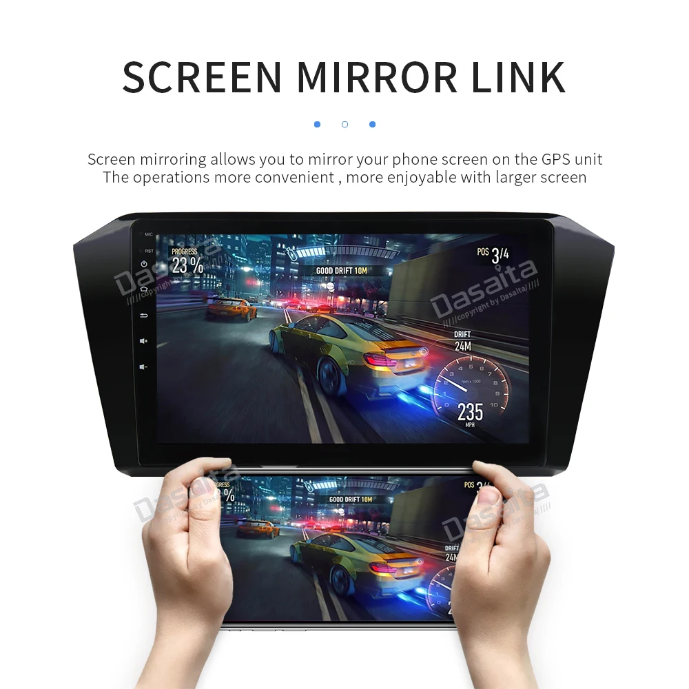 Perfect Dasaita 10.2" Android 9.0 Car GPS Radio Player for VW Passat 2017 with Octa Core 4GB+32GB Auto Stereo Multimedia 19