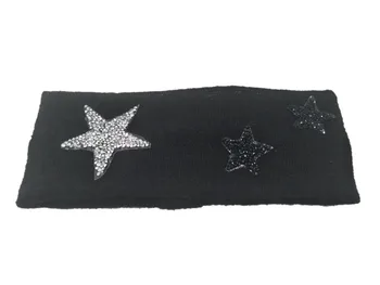

P172161 fashion size custom cotton star applique women sweater headband