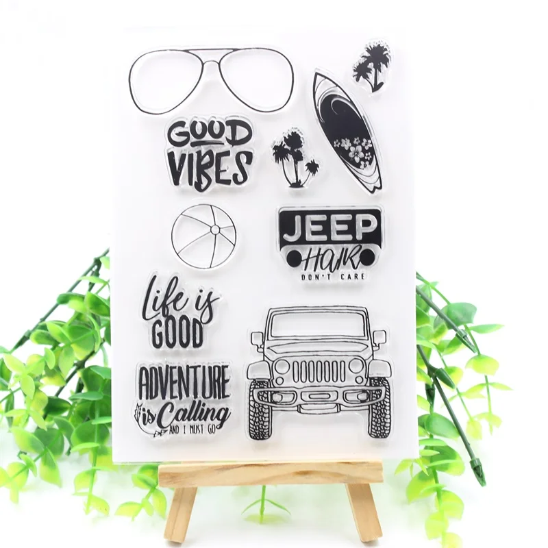

KSCRAFT Life Is Good Transparent Clear Silicone Stamp/Seal for DIY scrapbooking/photo album Decorative clear stamp 456