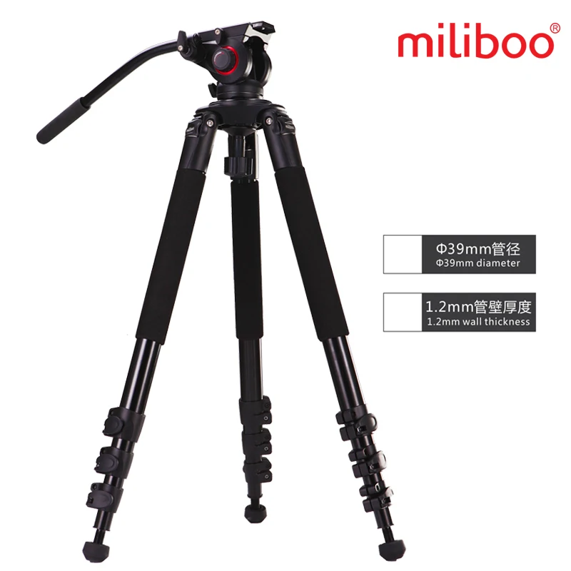

Miliboo IronTower 25kg load MTT702A of Aluminum Alloy professional camera Video Tripod stand fluid head MYT803 for camcorder