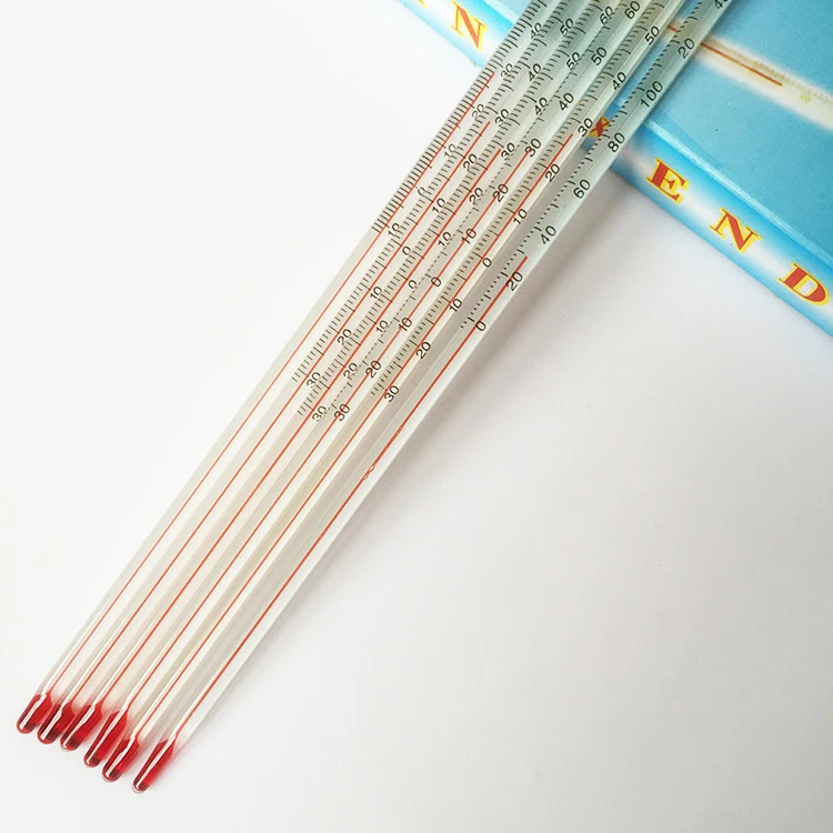 10PCS 0 200 Celsius Red Glass Water Thermometer 300mm Longin Thermometers from Beauty & Health