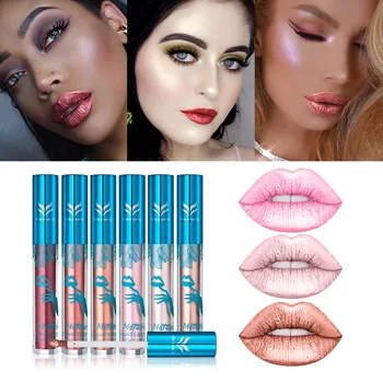 

HUAMIANLI Lip Tint Cosmentic Waterproof Lipgloss Pigment Red Purple Brown Color Sexy Lip kit Matte Liquid Lipstick Nude Makeup