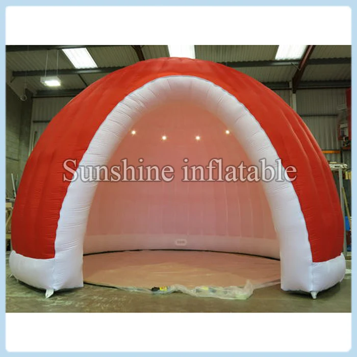 

Customized red and white oxford cloth igloo tent air inflatable dome tents with printing for Event,Exhibition,Party Event