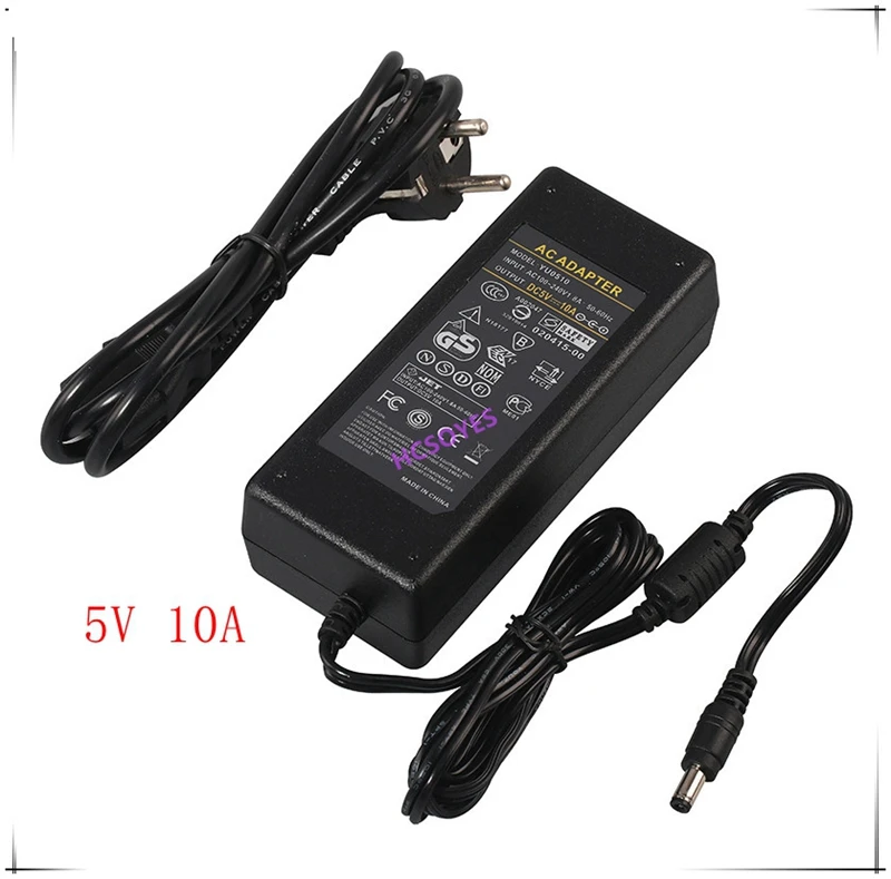 Светодиодный адаптер питания DC5V 1A 2A 3A 4A 6A 8A 10A US/EU/UK/AU штекер 15 Вт/40 Вт/50 Вт для