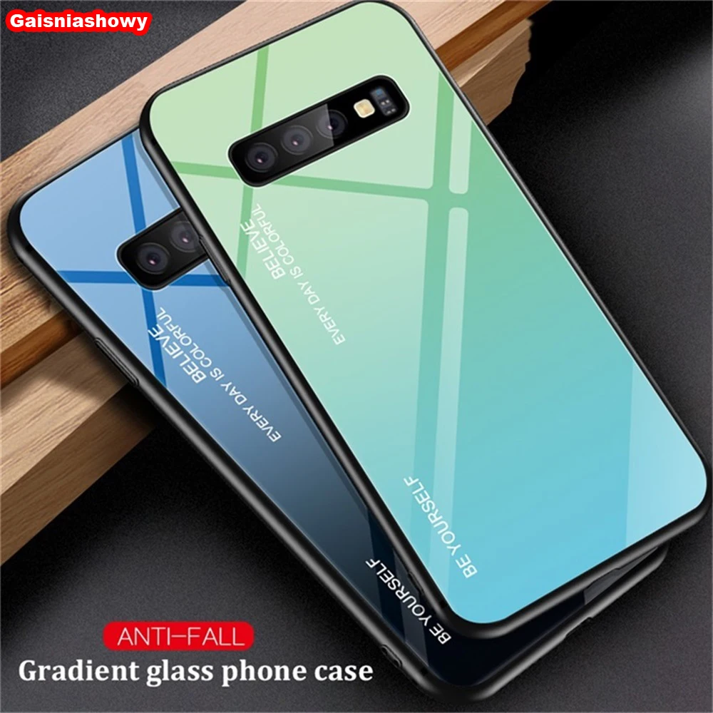 Чехол для samsung Galaxy S10 5G S9 S8 Plus S10E Note 8 9 градиентный чехол телефона J4 J6 J8 2018 из