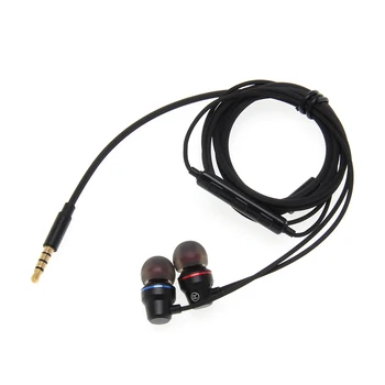 

In-ear Wired Earphone for Mobile Phone Earphones Metal Black Color 3.5mm In Ear Sport Micro Earphone for iPhone Xiaomi with Mic