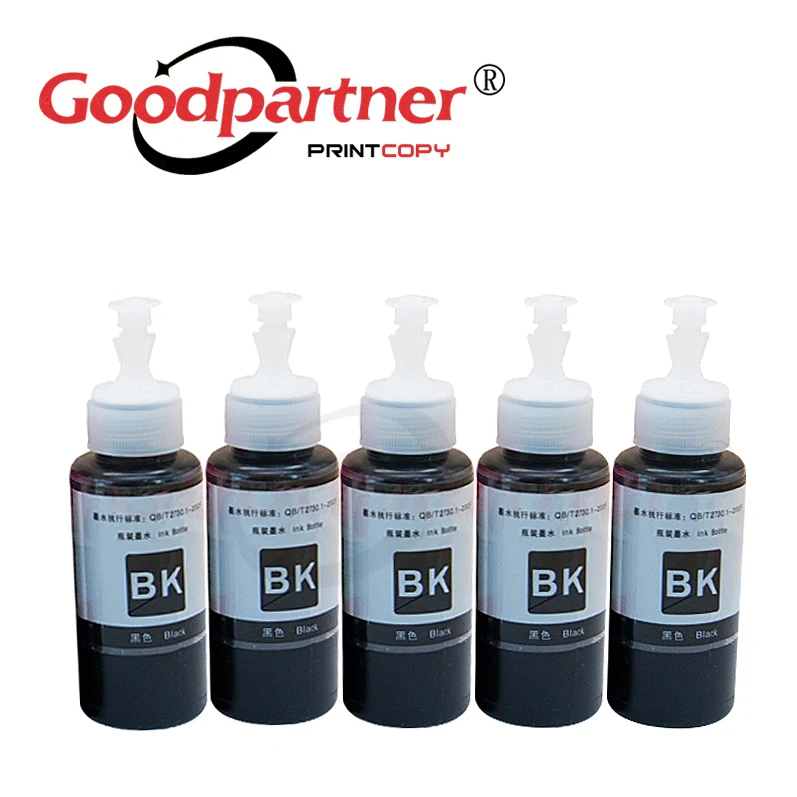 5 шт. 672 черный пополнения чернил для Epson L101 L201 L211 L301 L303 L310 L313 L350 L351 L353 L358 L360 L365 L380 L383 L385 L455 L485