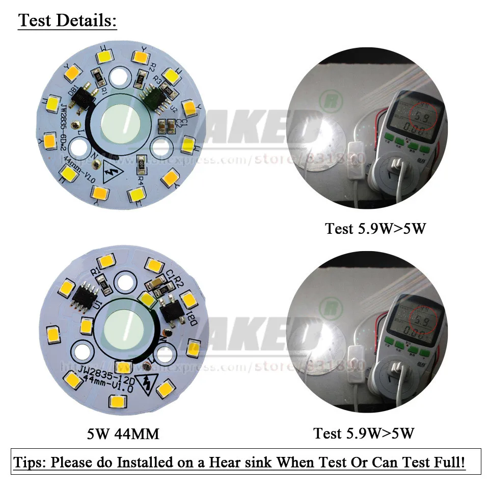 3 cores, smd2835, driver ic inteligente, spot, pcb