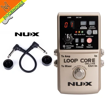 

NUX Loop Core Deluxe Guitar Effects Pedal Loop Station 8 Hours Looping Time Built-in 40 Drum Patterns with Pedal True Bypass