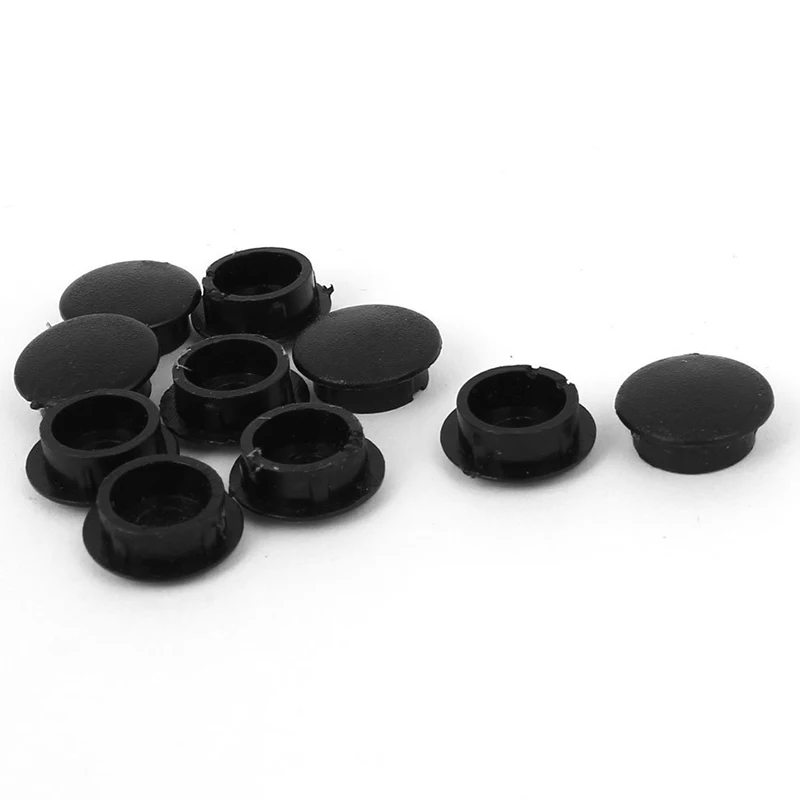 

AIMA 10 Pcs Plastic 10mm Diameter Flush Mounted Tube Insert Caps Cover Black