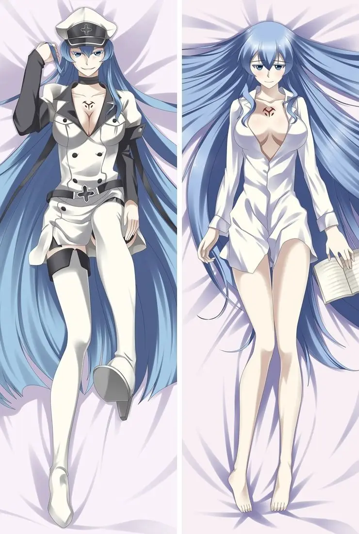 

New Japan Anime Akame Ga KILL! Esdeath Otaku Pillow Case Cover Hugging Body anime pillow pet bedding dropships