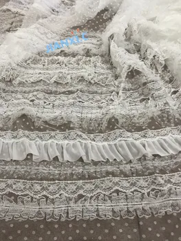 

nice looking yaking-11104 embroidery tulle mesh lace fabric for party dress