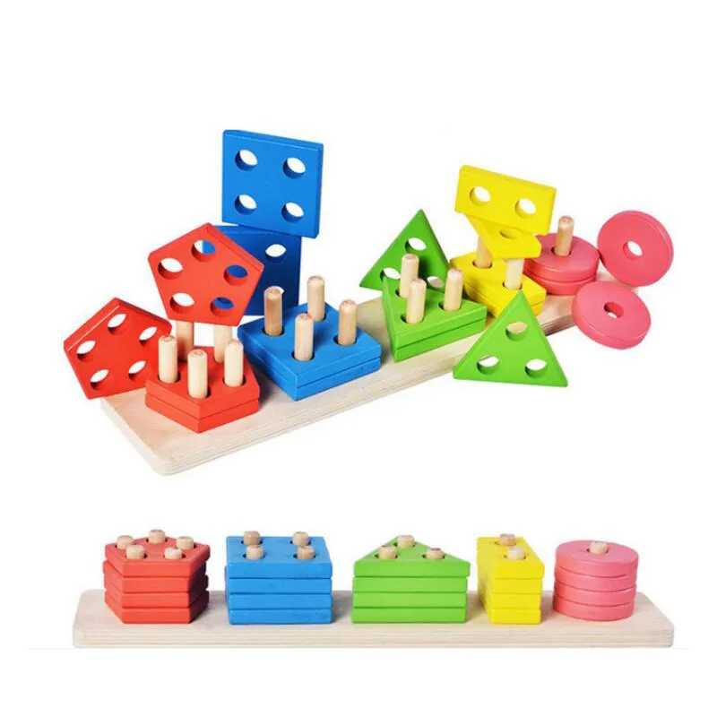 

Children Montessori Wooden Toys Shape Matching Blocks Interactive Toys Preschool Toy Brinquedo Juguetes Oyuncak Brinquedos