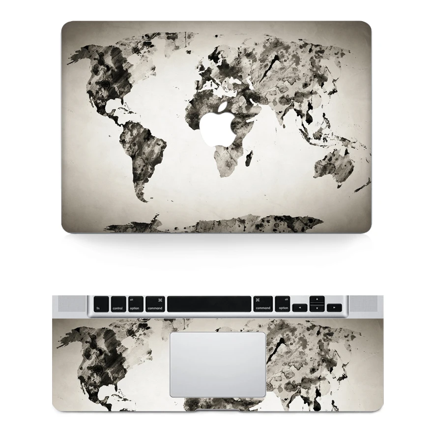 2016 Laptop Top+Keyboard Rest Vinyl Decal For Macbook Sticker Grey World Map Skin For Map Of The World Keyboard Sticker Map Of The World Keyboard Sticker 2016 Laptop Top+Keyboard Rest Vinyl Decal For Macbook Sticker Grey World Map Skin For