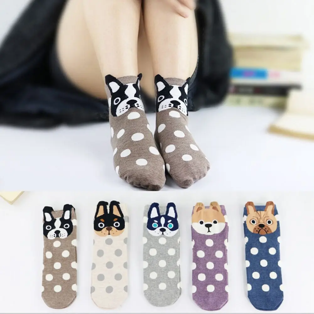 2019 весна осень женские носки ухо мультфильм животных серии милая собака kawaii harajuku стиль забавные подарки meias