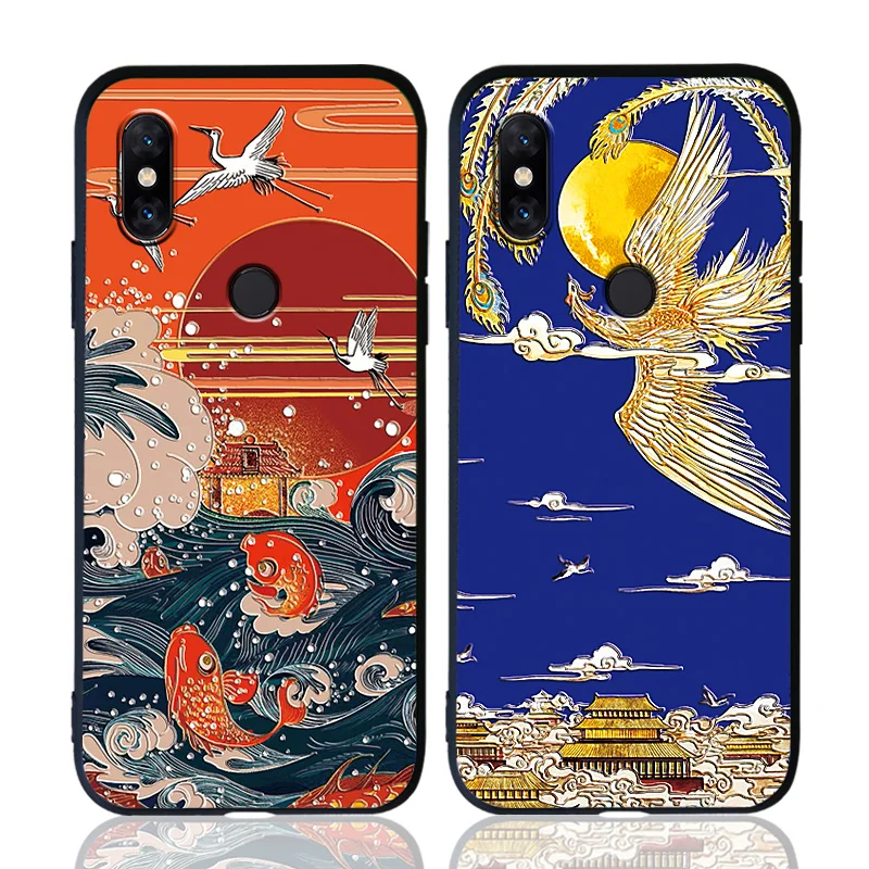 

Chinese Sayings Yu Yue Longmen Carps Jumping Dragon Gate Arts phone case For Xiaomi mi mix 3 mix3 case cover