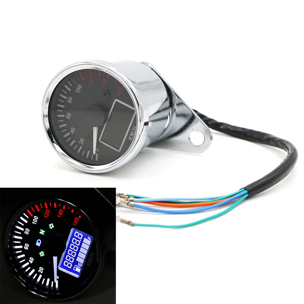 

Digital Motorcycle LCD Speedometer Odometer Fuel meter Multifunction Gauge Motor Accessories for Suzuki for Kawasaki