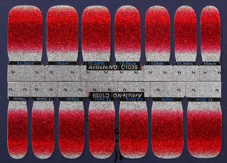 Блестящий Порошок градиентный цвет наклейки s ногтей Обертывания полное покрытие лак стикер DIY самоклеющиеся художественные украшения
