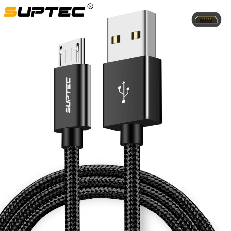Suptec Micro Usb Charger Cable 2m 3m Data Sync Cord Wire 2a Fast Charging Microusb Mobile Phone
