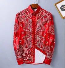 European fashion spring and summer new men’s long sleeved shirts Europe and American style casual shirt top quality
