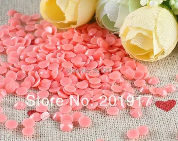 

Wholesale ! Coral Pink Solid Color Candy Resin Rhinestones Flatback100000pcs/Pack/Lot 2mm