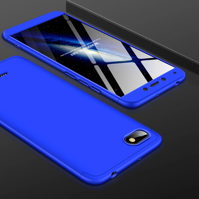 360 Full Cover For Xiaomi Redmi 6 Pro S2Y2 Note5 Luxury Hard Plastic Matte Case For Redmi 4X 5A Y1 5Plus Funda + Tempered Glass (7)