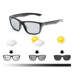 Vazrobe фотохромные солнцезащитные очки для женщин для мужчин поляризационные очки черный UV400 вождения светло серый переходная линза мужск