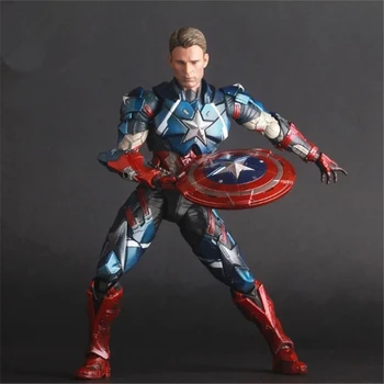 

Crazy Toys Avengers Captain America Civil War Super Heroes Captain America PVC Action Figure Collectible Model Toys Doll 25cm