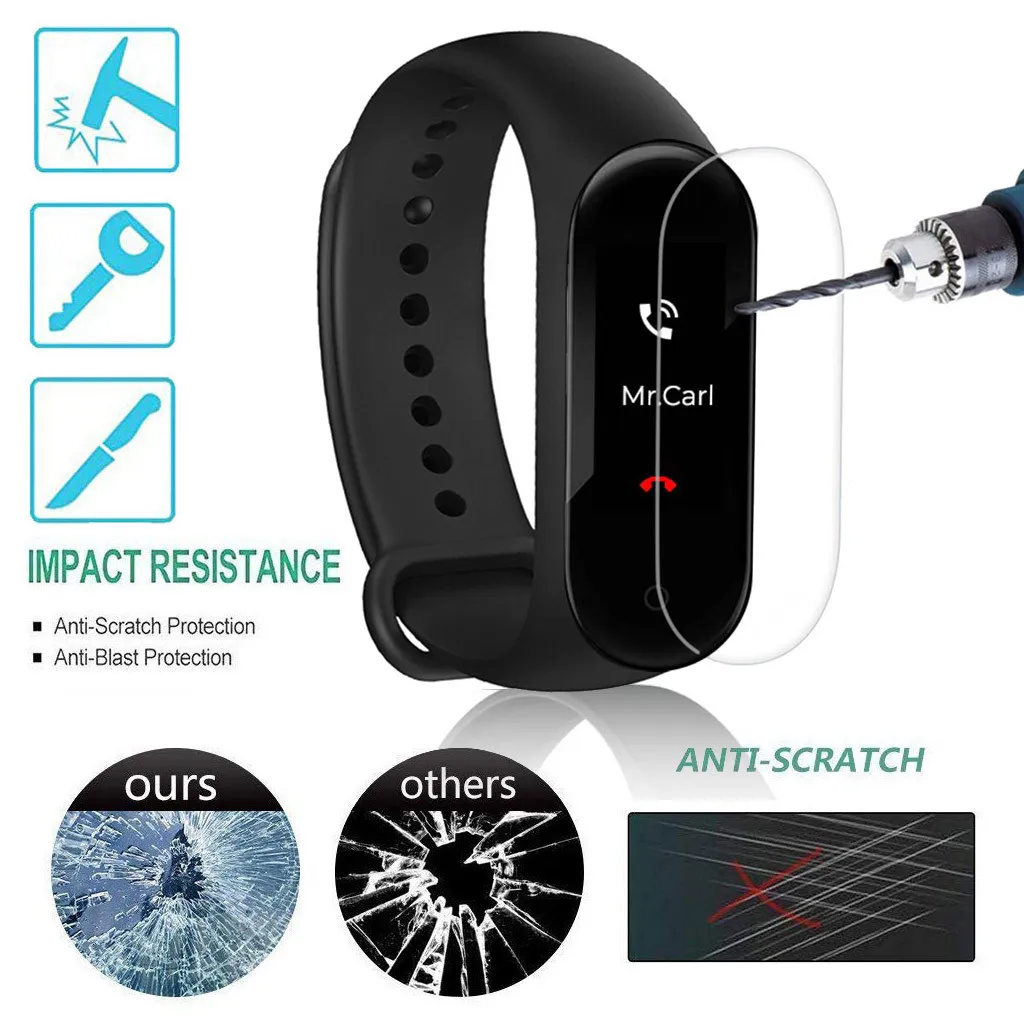 

2/5PCS Mi Band 4 Screen Protector Film Ransparent Full Cover Clear Soft Screen Protection Film For Xiaomi Mi Band Bracelet L0613