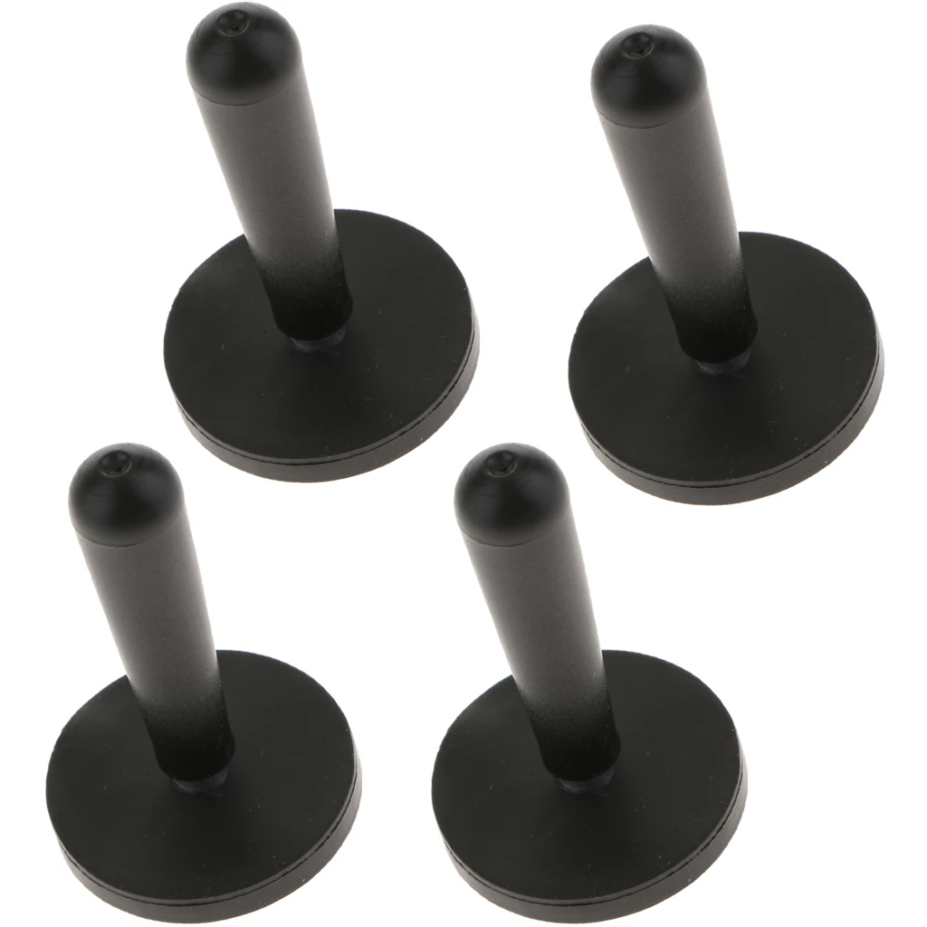 4pcs Vinyl Wrap Car Film Magnet Holder Carbon Fiber Wrapping Suede Magnetic Squeegee Auto Car Sticker Install Fixing Tools Black
