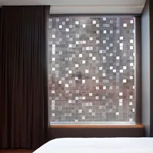 Пользовательский размер 3D большой мозаичный узор стикер окна матовая статическая пленка уединение стекла виниловая пленка окна Декор Raamfolie