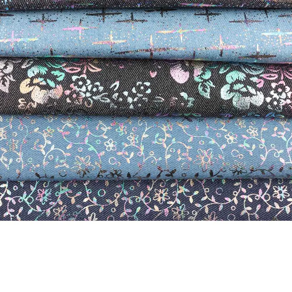 40 см* 50 см мягкая джинсовая хлопковая ткань красочный цветок звездное небо пэчворк DIY юбки для кукол лоскутное домашнее текстильное изделие Швейные материалы