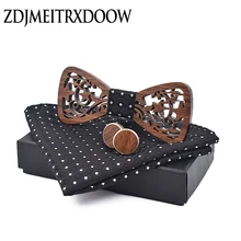 Мужской галстук-бабочка с вакуумным дизайном, со звездами, с деревянными бантиками, смокинг, свадебные вечерние галстуки, мужской широкий галстук, галстук с бантом для мальчиков