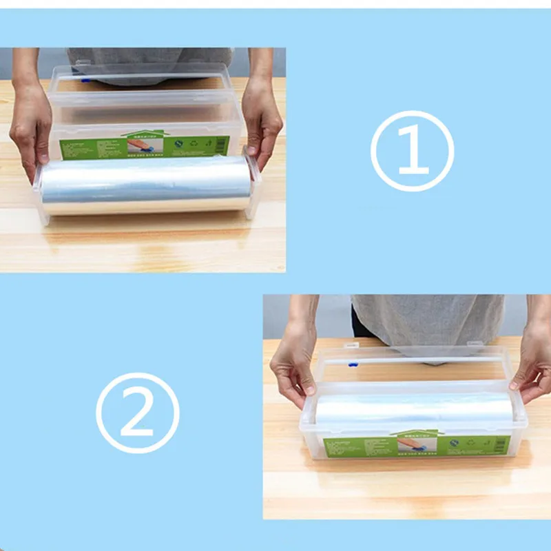 Large Cling Film Knife Waterproof Antifouling Plastic Wrap Dispenser Holder Foil and Cling Film Cutter Kitchen Tools (7)