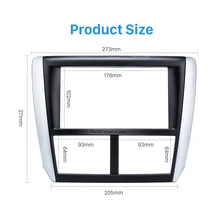 Seicane Double Din Car Stereo Fascia Fitting Frame for 2008-2013 Subaru Forester Impreza Dash CD DVD GPS Surround Panel Black