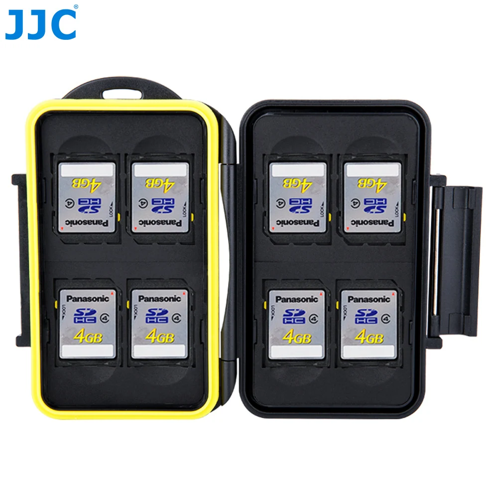JJC Хранение 8 x sd-карт камера Чехол для карты памяти Компактный жесткий водонепроницаемый корпус