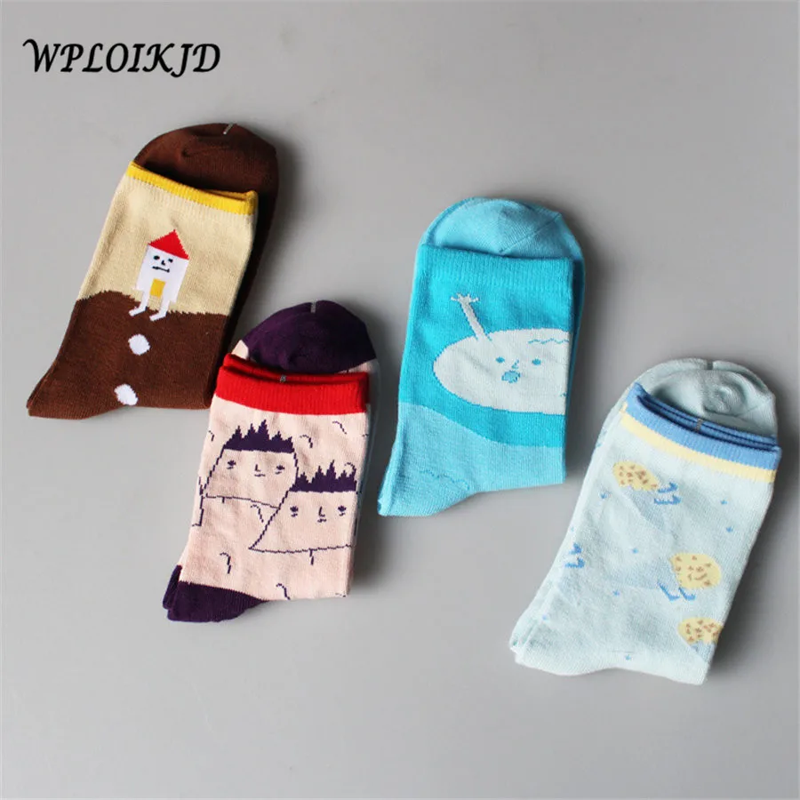 

[WPLOIKJD]Cartoon Creative Jacquard Fashion Women Universe Dog Balloon Pattern Funny Socks Calcetines Japan Harajuku
