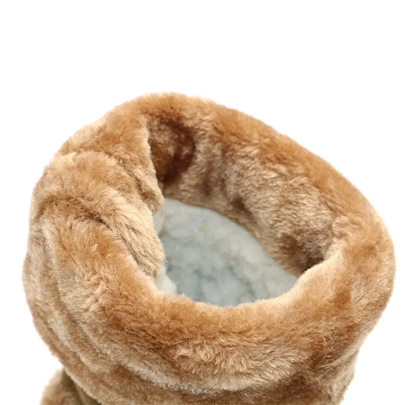 Preise Coolcept Mode Böhmen Schnee Stiefel Frau High Heels Plüsch Fell Innen Warme Winter Schuhe Frauen Plattform Kniehohe Botas Size35 43