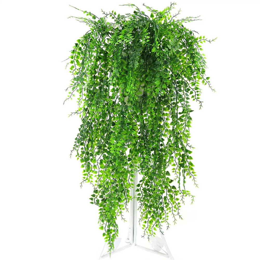 Artificial Pearls Fleshy green Vine Ivy branches wall Hanging Plastic Rattan plant fall home wedding decoration flowers UEJ