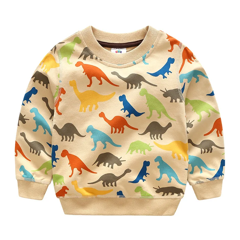 Boys T Shirts New Fashion 2018 Autumn Dinosaurs Printing Long Sleeve ...