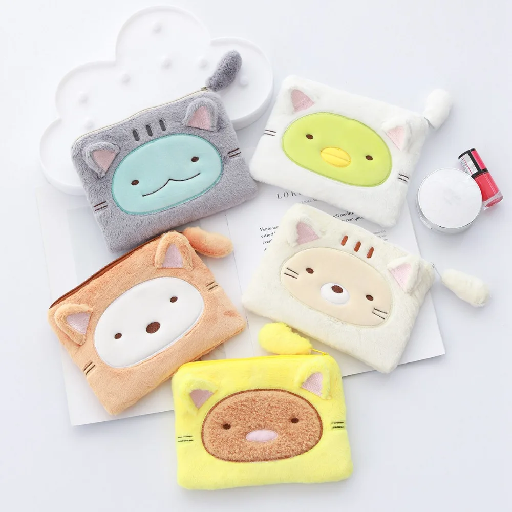 Кошелек для монет Sumikko Gurashi San-X угловой био мягкий мешок хранения плюшевая игрушка