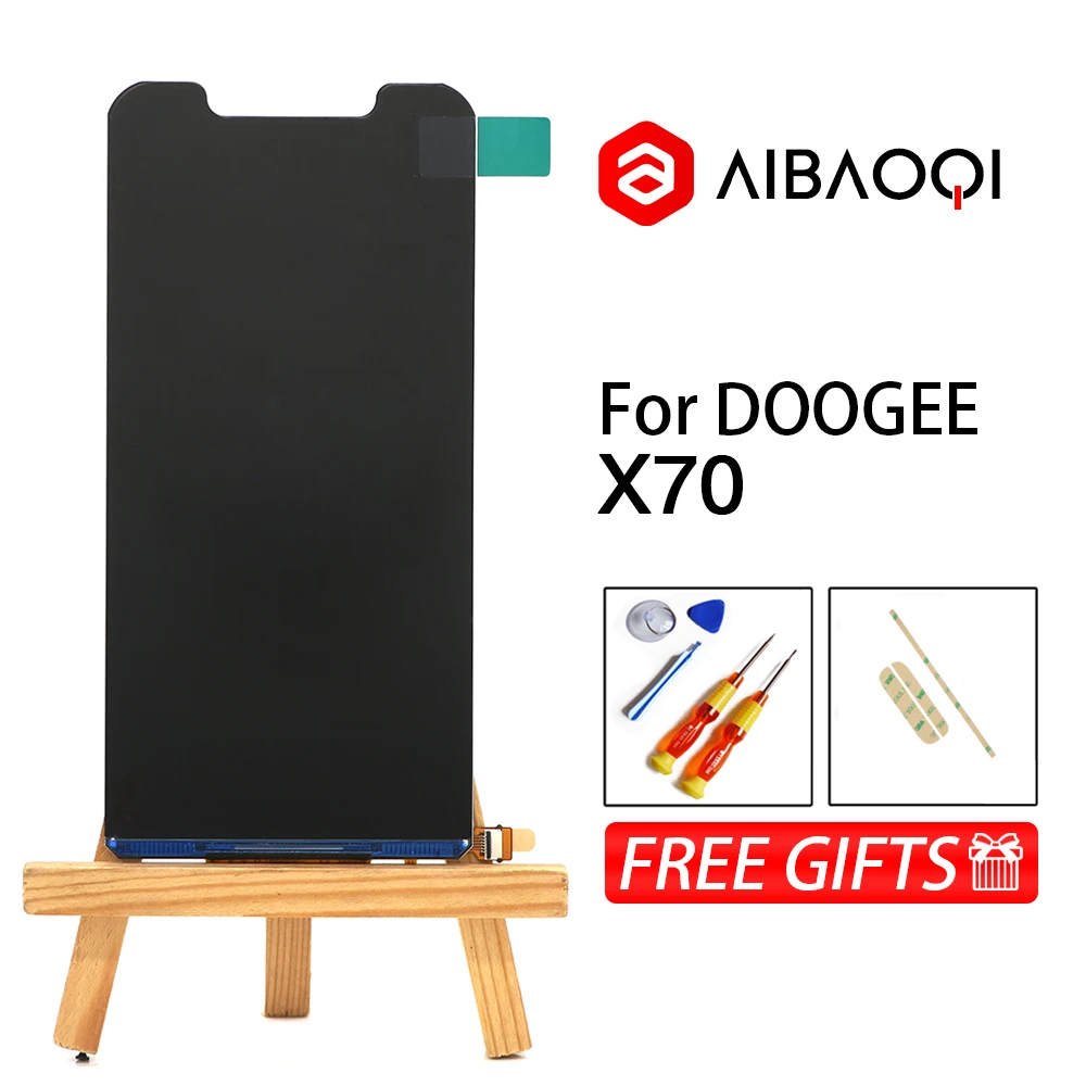 

AiBaoQi New Original 540x1132 LCD Display Assembly Replacement For Doogee X70 model Phone Android 8.1 Phone